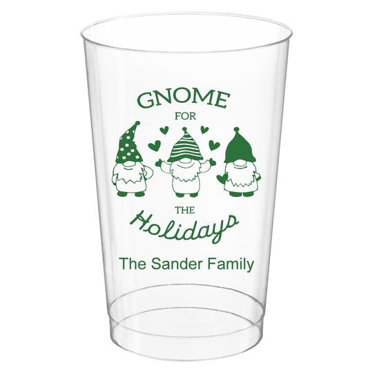 Gnome For The Holidays Clear Plastic Cups